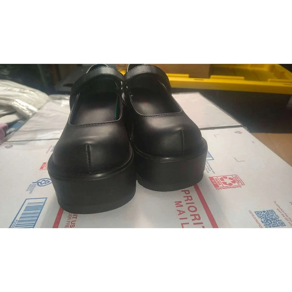 Demonia Kera Black Matte Platform Mary Jane Wedge Shoes size 7 with minor flaws